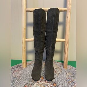 Franco Sarto charcoal Suede over the knee Boots size 6 Euro 36